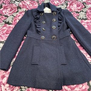 Rampage Navy Double-Breasted Coat